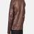 Biker style black lambskin leather jacket café racer quilted shoulder