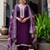 purple fancy viscose kurta set
