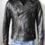 Men's lambskin leather jacket- laple shoulder zipp detail style fastion