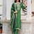green fancy silk blend kurta set
