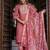 coral fancy silk blend kurta set