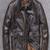 Men's black genuine lambskin 2 pockets rub off leather jacket-vintage look