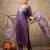 lavender fancy viscose rayon kurta set