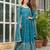 blue fancy pure silk kurta set