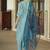 sky-blue fancy viscose rayon kurta set