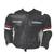 Men's black with red white stripes lambskin leather jacket