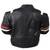 Men's black with red white stripes lambskin leather jacket