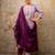 lavender fancy silk blend kurta set