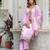 light-pink fancy silk blend kurta set