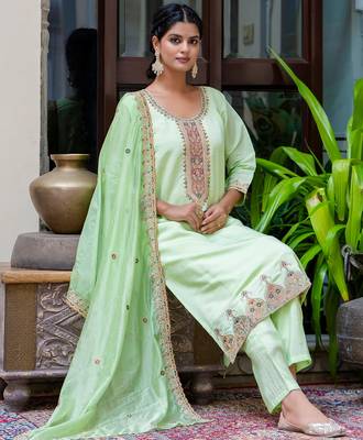 pear fancy silk blend kurta set 3