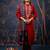 maroon fancy cotton silk kurta set