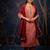 peach fancy silk blend kurta set