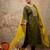 olive fancy silk blend kurta set