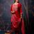 red fancy silk blend kurta set