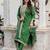 green fancy silk blend kurta set