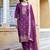 purple fancy viscose rayon kurta set