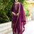 purple fancy viscose rayon kurta set