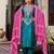royal-blue fancy silk blend kurta set