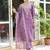 lavender fancy silk blend kurta set