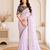 lavender embroidery with sequins silk saree