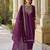 purple fancy viscose rayon kurta set