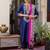 navy-blue fancy silk blend kurta set