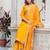 mustard fancy silk blend kurta set