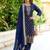 navy-blue fancy viscose rayon kurta set