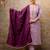 lavender fancy silk blend kurta set