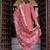 coral fancy silk blend kurta set