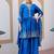blue fancy silk kurta set