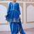 blue fancy silk kurta set