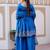blue fancy silk kurta set