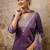 lavender fancy viscose rayon kurta set