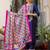 navy-blue fancy silk blend kurta set