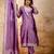 lavender fancy blended cotton kurta set