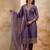 lavender fancy chanderi silk kurta set