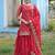 red fancy silk kurta set