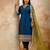 teal fancy chanderi silk kurta set