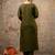 olive fancy silk blend kurta set