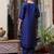 navy-blue fancy silk blend kurta set