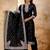 black fancy blended cotton kurta set