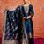 blue fancy cotton silk kurta set