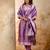lavender fancy blended cotton kurta set