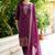 purple fancy viscose rayon kurta set