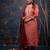 peach fancy silk blend kurta set