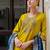 yellow fancy viscose rayon kurta set