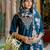 teal fancy viscose rayon kurta set
