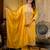 yellow fancy silk blend kurta set