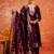 wine fancy cotton silk kurta set